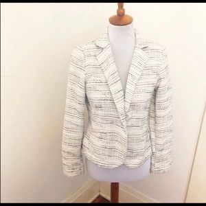 Cabi White black tweed blazer jacket 4